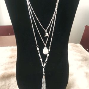 Multi-Layered Necklace White Howlite 16-19Inch NWT